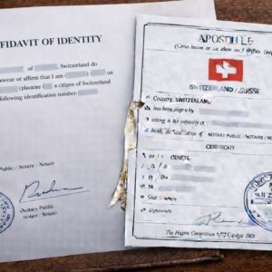 AI Apostille for Affidavit of Identity Switzerland