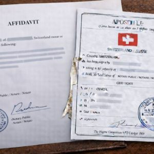 Affidavit Apostille for Affidavit Switzerland
