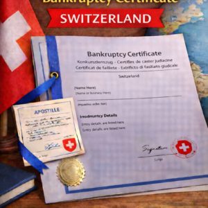 Bankrupty apostille for Bankruptcy Certificate Switzerland