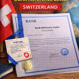 Reference apostille for Bank Reference Letter Switzerland