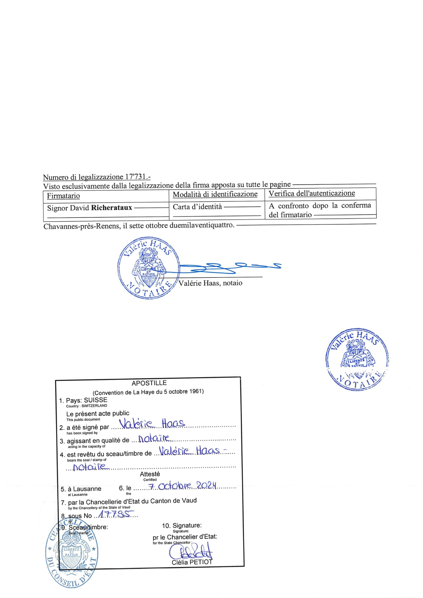 Examples of Notary and Apostille Services - Notary and Apostille Italy