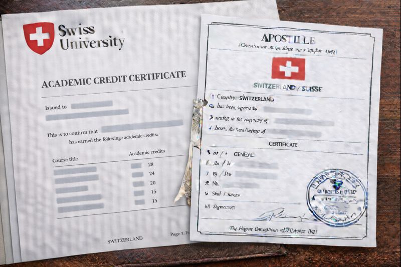 Apostille for Swiss Academic Credit Certificate