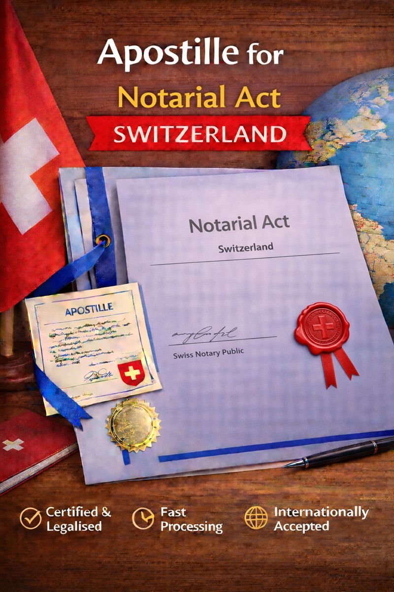 apostille for Notarial Act Switzerland