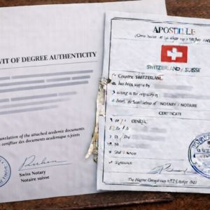 Affi Apostille for Swiss Affidavit of Degree Authenticity