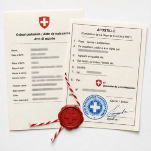 apostille for birth certificate Switzerland