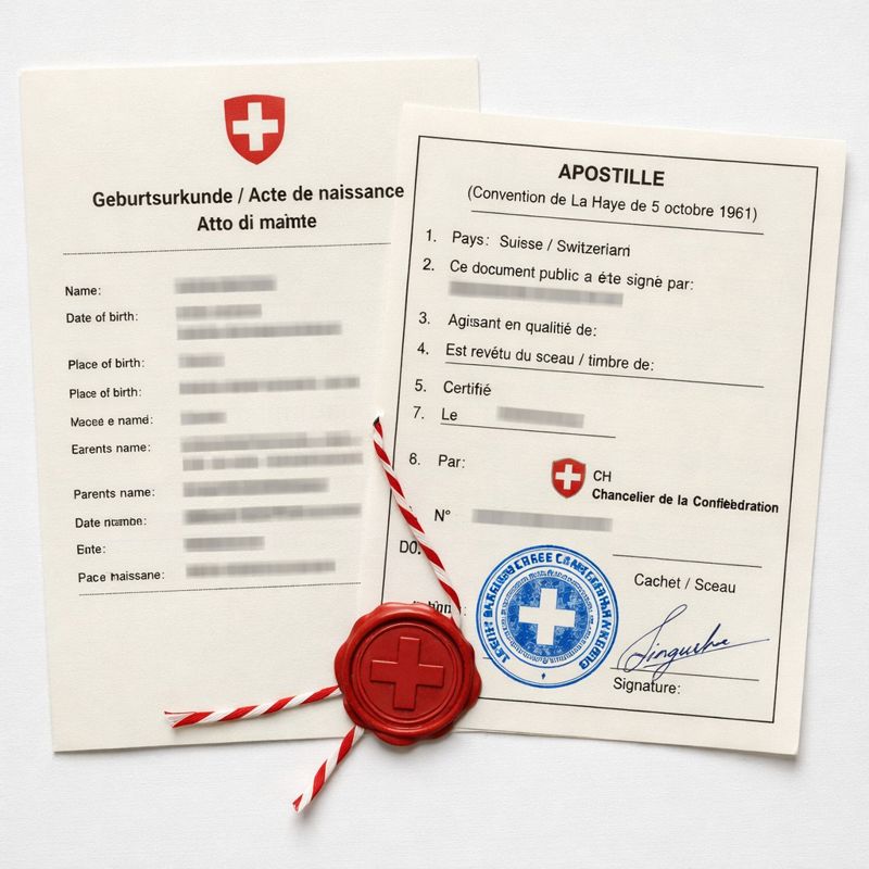 apostille for birth certificate Switzerland