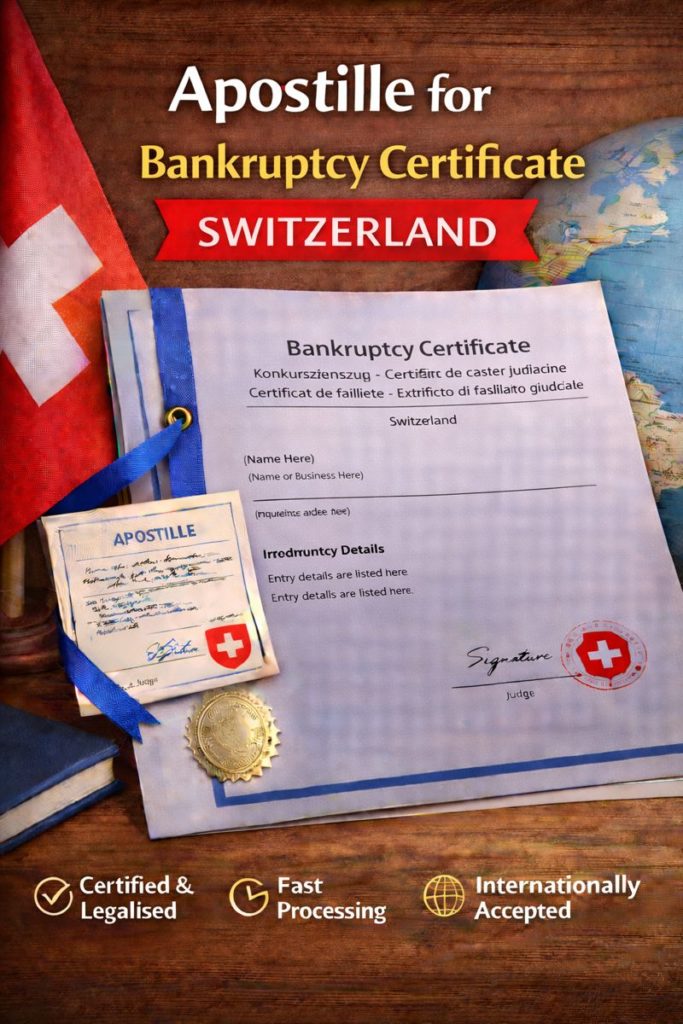 apostille for Bankruptcy Certificate Switzerland