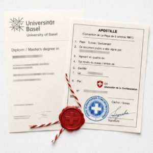 Basel apostille for University of Basel diploma Switzerland