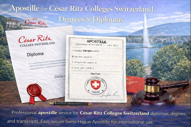 Apostille for César Ritz Colleges Switzerland