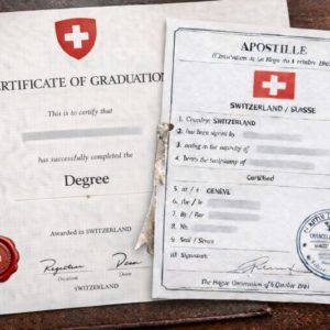 Cet Apostille for Swiss Certificate of Graduation