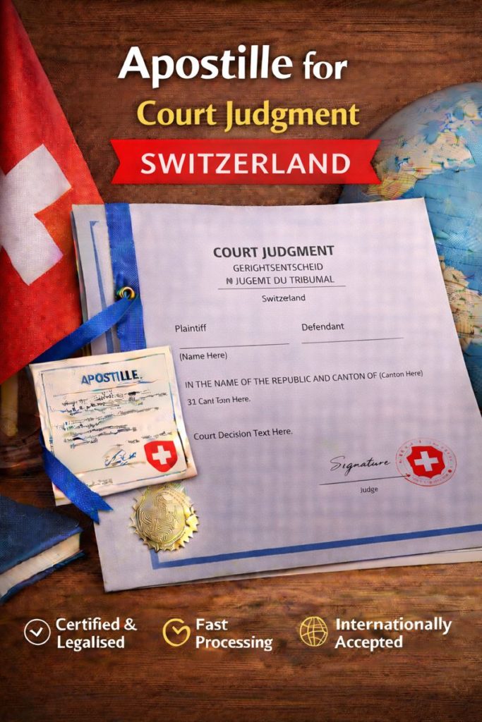 apostille for Court Judgment Switzerland