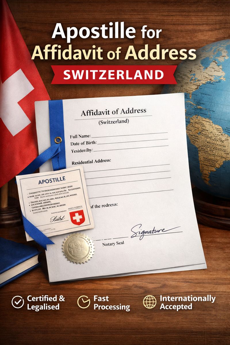 apostille for Affidavit of Address Switzerland