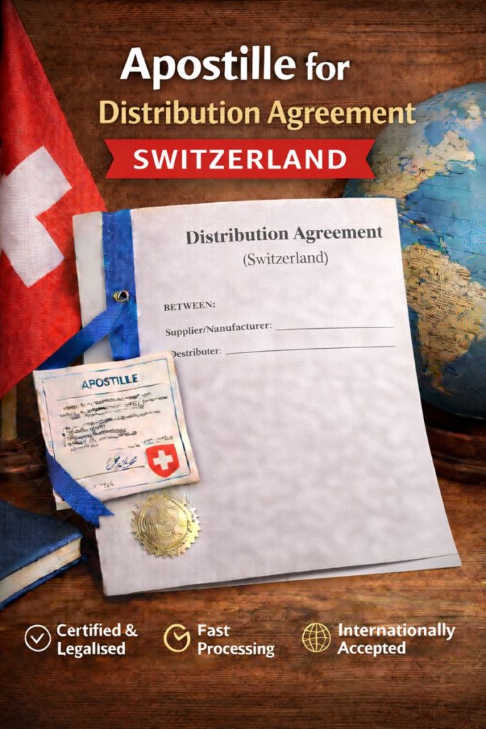 apostille for Distribution Agreement Switzerland