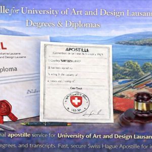 Apostille for University of Art and Design Lausanne (ECAL)