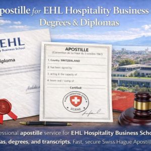 Apostille for EHL Hospitality Business School Degrees