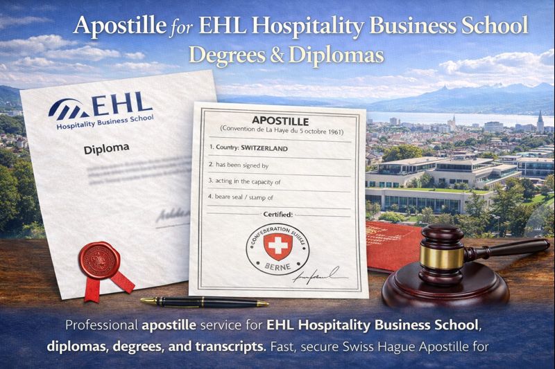 Apostille for EHL Hospitality Business School Degrees