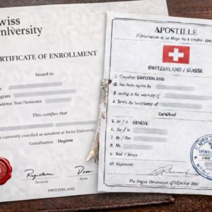 Enroll Apostille for Swiss Certificate of Enrollment