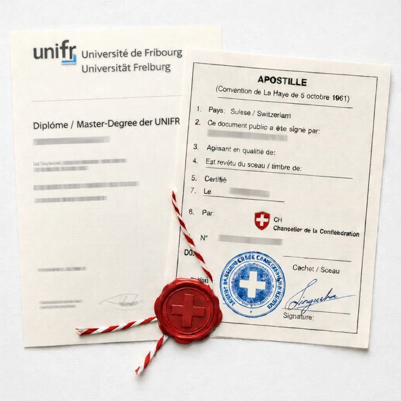 apostille for University of Fribourg diploma Switzerland