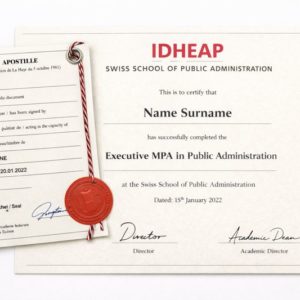 Apostille for Swiss School of Public Administration (IDHEAP)