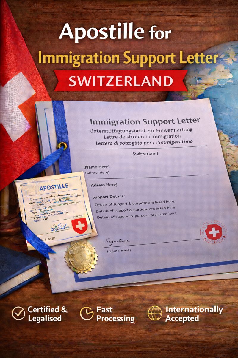 apostille for Immigration Support Letter Switzerland