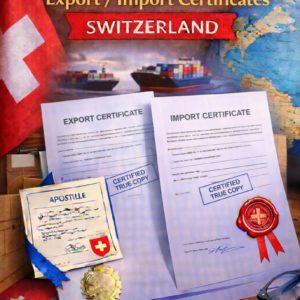 apostille for Export Import Certificates Switzerland