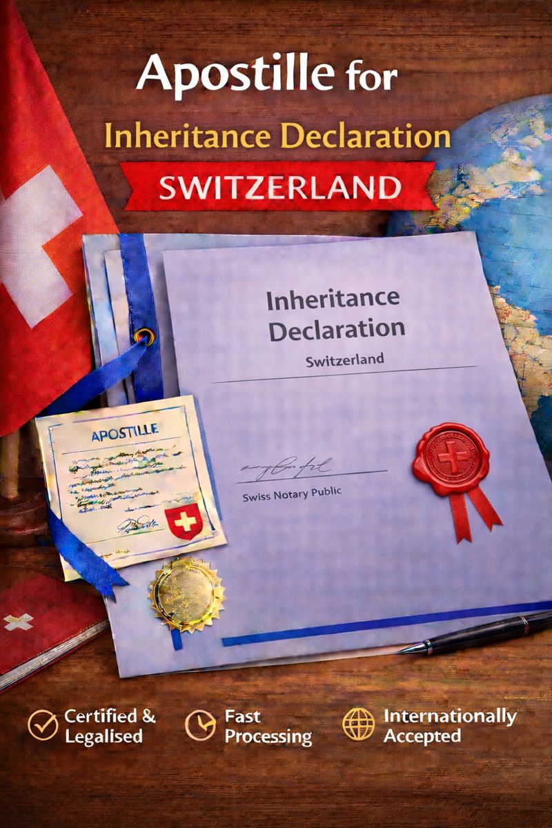 apostille for Inheritance Declaration Switzerland