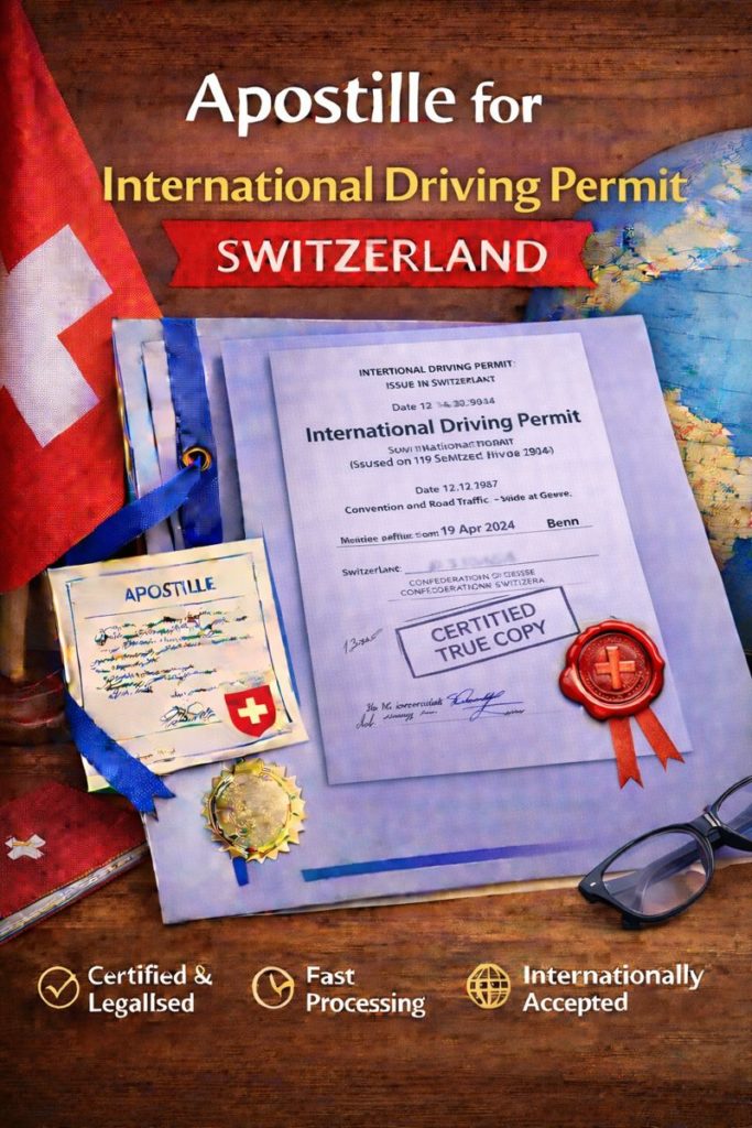 apostille for International Driving Permit Switzerland