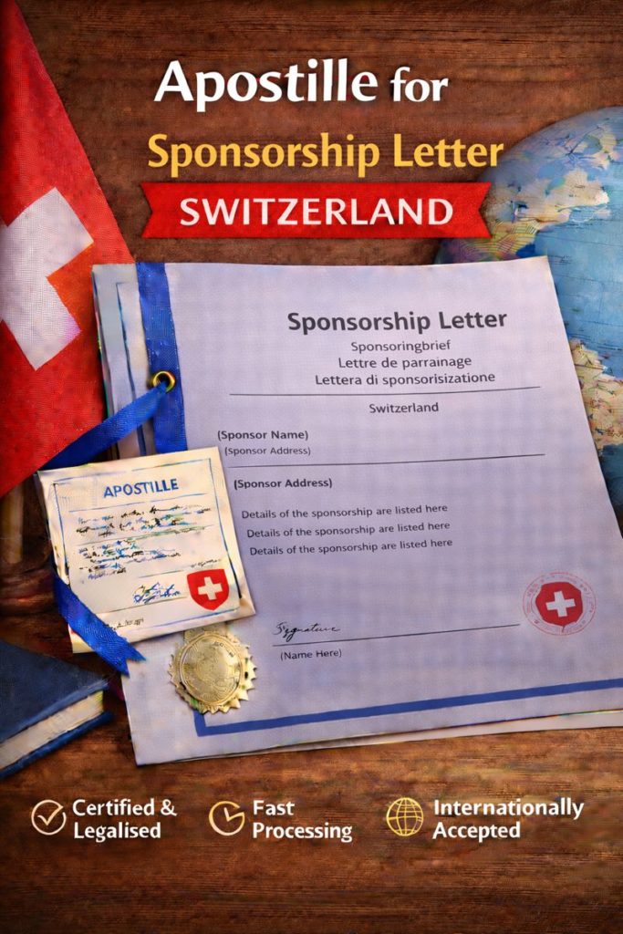 apostille for Sponsorship Letter Switzerland