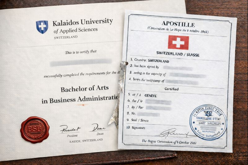 Apostille for Kalaidos University of Applied Sciences