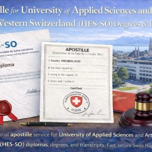 Apostille for University of Applied Sciences and Arts Western Switzerland (HES-SO)