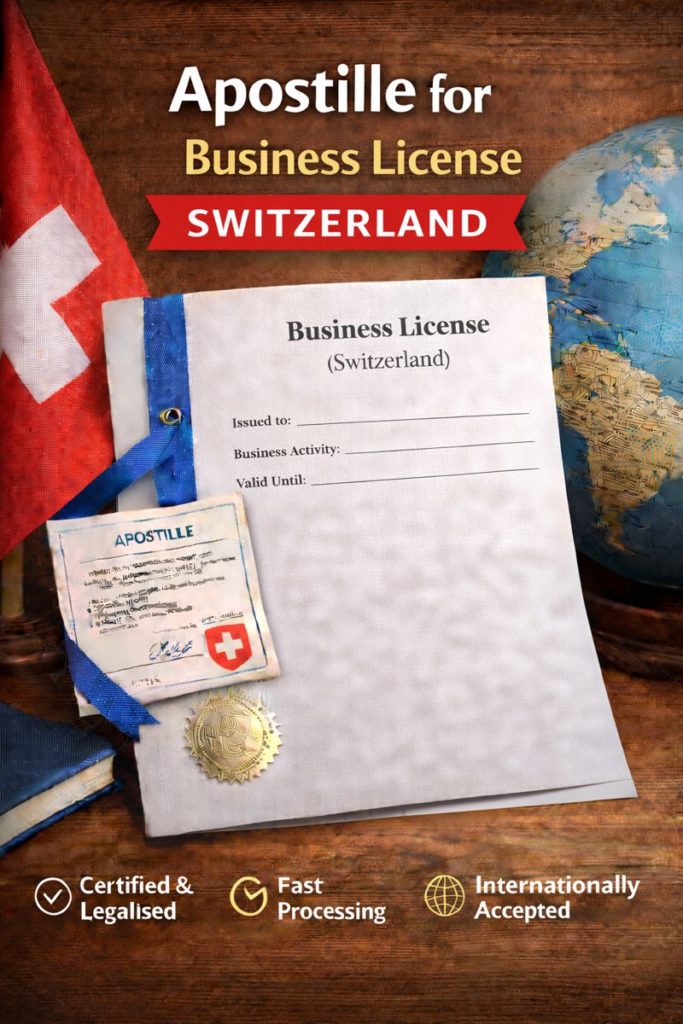 apostille for Business License Switzerland