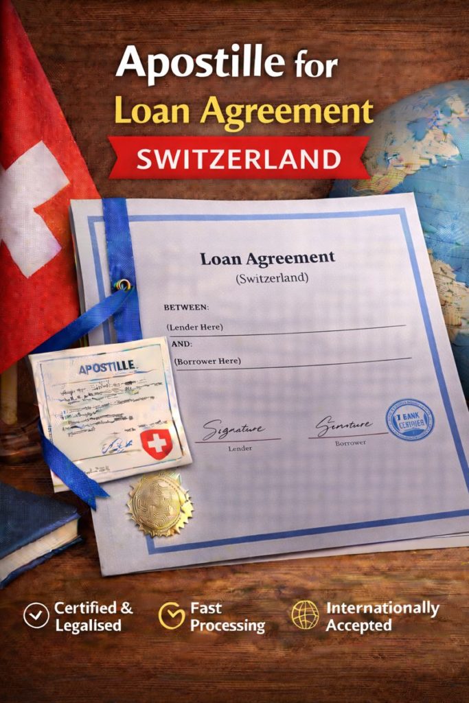 apostille for Loan Agreement Switzerland