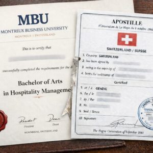 Apostille for Montreux Business University