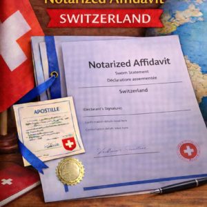 apostille for Notarized Affidavit Switzerland