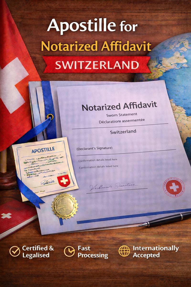 apostille for Notarized Affidavit Switzerland