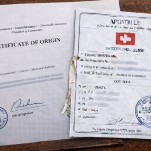 Apostille for Certificate of Origin Switzerland
