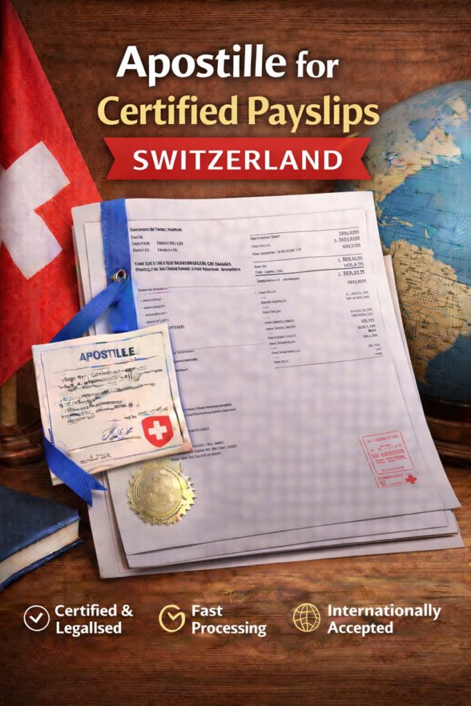 apostille for certified payslips Switzerland
