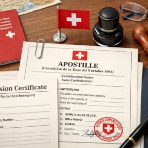 apostille for Pension Certificate Switzerland