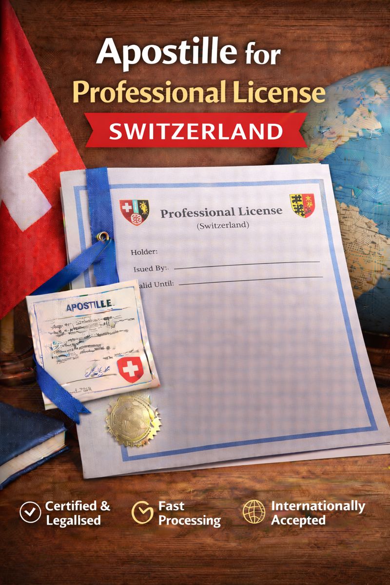 apostille for Professional License Switzerland