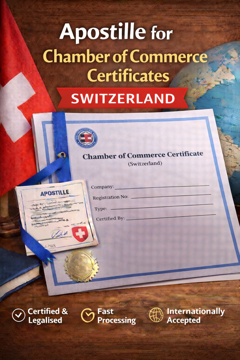 apostille for Chamber of Commerce Certificates Switzerland