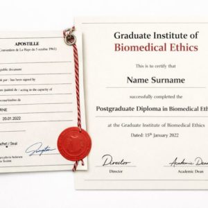 Apostille for Graduate Institute of Biomedical Ethics