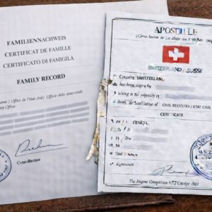 Apostille for Family Record Switzerland