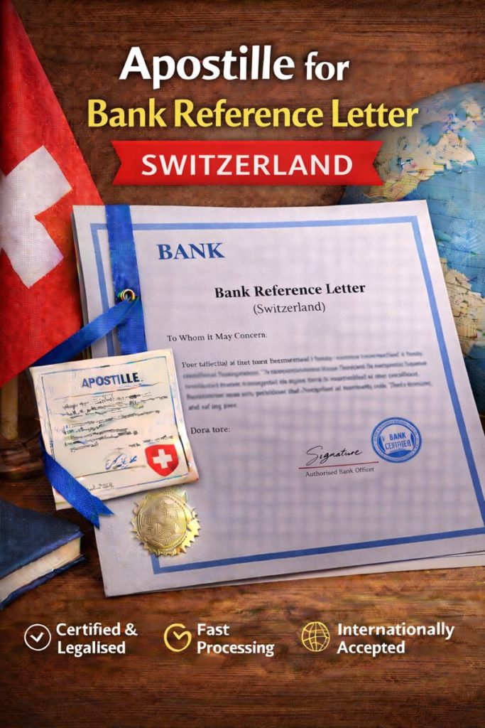 apostille for Bank Reference Letter Switzerland