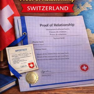Relat apostille for Proof of Relationship Switzerland