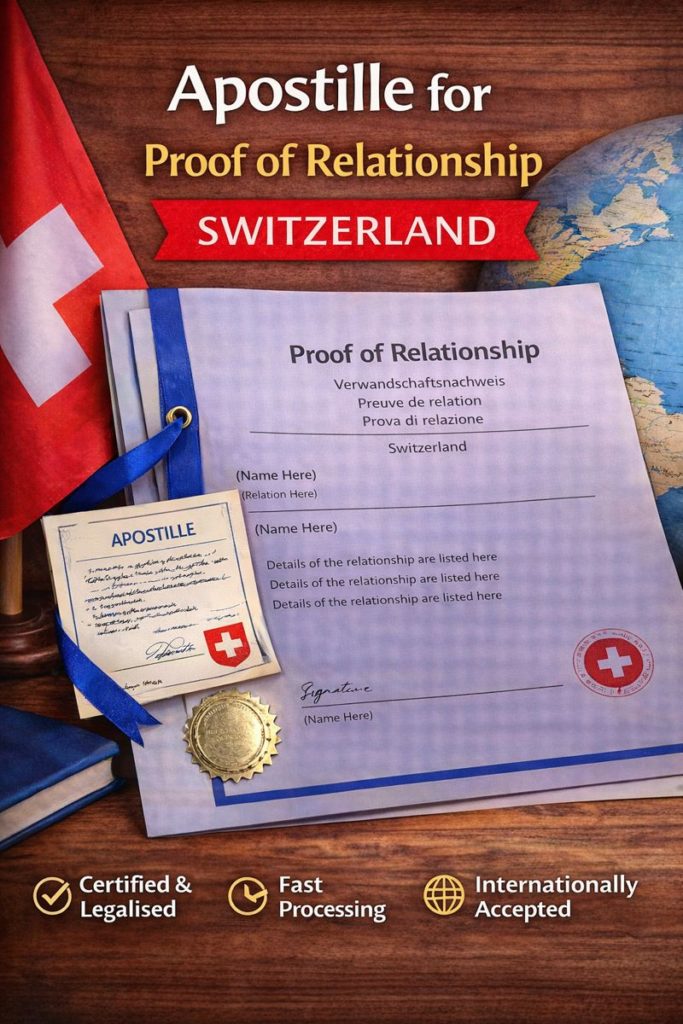 apostille for Proof of Relationship Switzerland