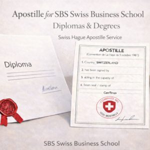 Apostille for SBS Swiss Business School