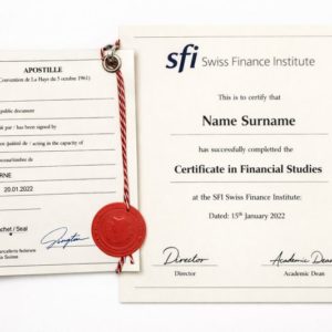 Apostille for SFI Swiss Finance Institute
