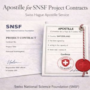 Apostille for SNSF Project Contracts