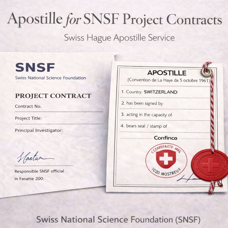 Apostille for SNSF Project Contracts