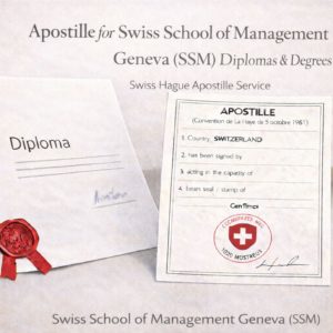 Apostille for Swiss School of Management Geneva (SSM)